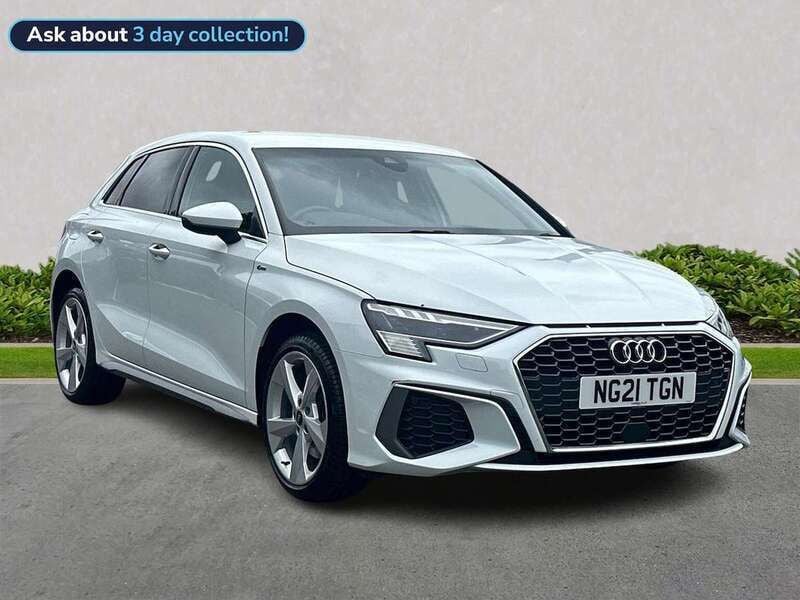 White Used 2021 Audi A3 e-tron S-Line Hatchback | £19,957 (Fair price) - Image 1/4