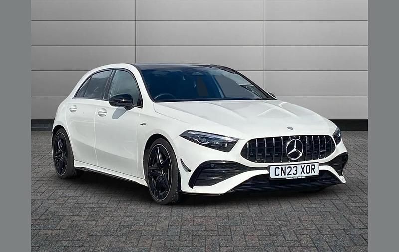 White Used 2023 Mercedes A35 AMG Premium Plus Hatchback | £35,995 (Fair price) - Image 1/4