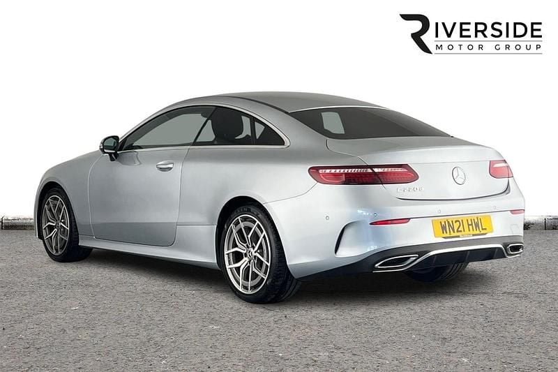 Used Mercedes E220 AMG line 194 HP (142 kW) 2021 Silver Coupe