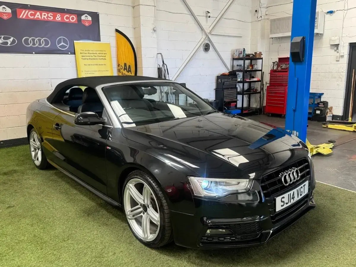 Used Audi A5 Cabriolet S-Line 177 HP (130 kW) 2014 Black Cabriolet
