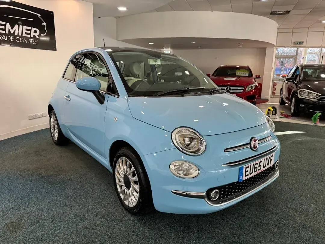 Used Fiat 500 Lounge 69 HP (50 kW) 2015 Blue Hatchback