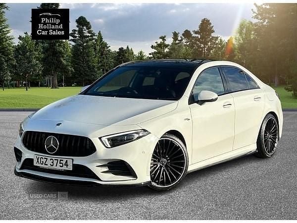 White Used 2020 Mercedes A35 AMG Premium Plus Sedan | £25,995 (Fair price) - Image 1/4