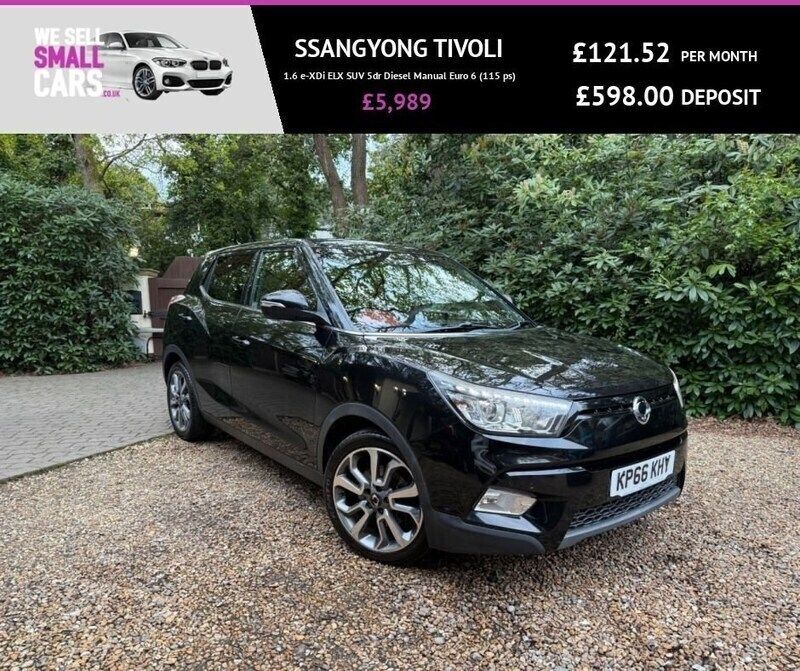 Black Used 2016 Ssangyong Tivoli SUV | £5,989 (Fair price) - Image 1/4