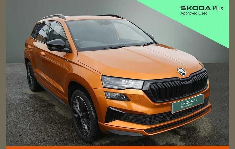Used Skoda Karoq SportLine 150 HP (110 kW) 2022 Phoenix orange metallic SUV