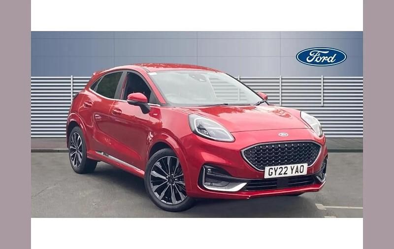 Red Used 2022 Ford Puma Gen-E ST-Line SUV | £18,371 - Image 1/4