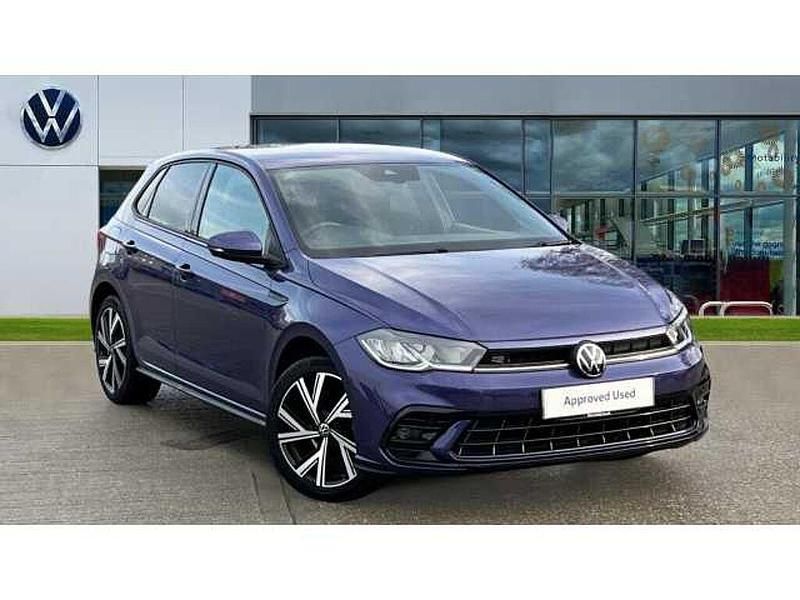 Vibrant violet metallic Used 2023 VW Polo R-line Hatchback | £19,754 (Fair price) - Image 1/4