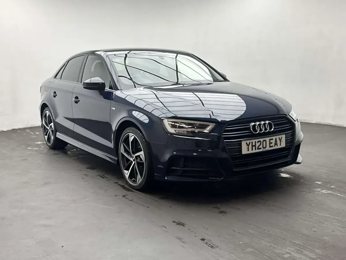 Used Audi A3 Black Edition 150 HP (110 kW) 2020 Blue Sedan