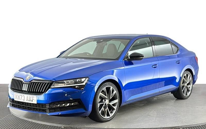 Used Skoda Superb SportlinePlus 190 HP (139 kW) 2023 Blue Hatchback