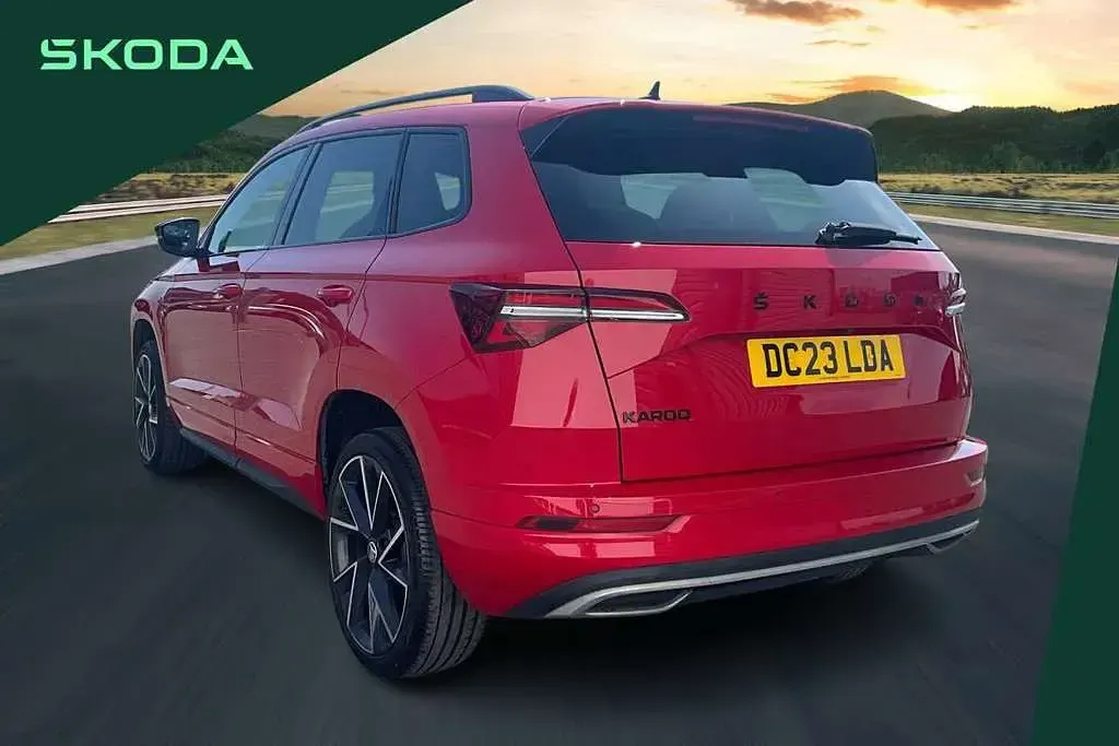 Used Skoda Karoq SportLine 150 HP (110 kW) 2023 Velvet red metallic SUV