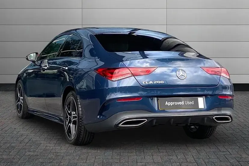 Used Mercedes CLA200 AMG line 161 HP (118 kW) 2023 Blue Coupe