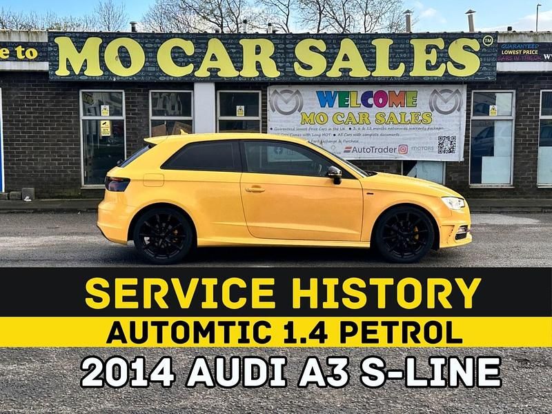 Used Audi A3 S-Line 140 HP (102 kW) 2014 Yellow Hatchback