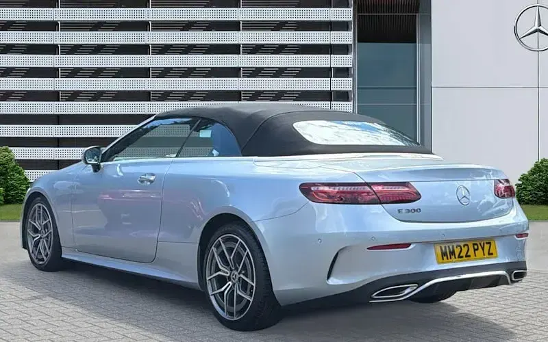 Used Mercedes E300 AMG line 258 HP (189 kW) 2022 Silver Cabriolet