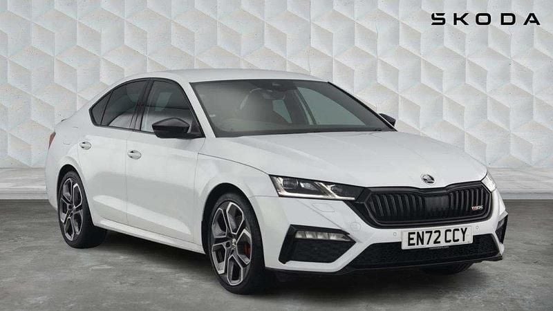 Moon white metallic Used 2023 Skoda Octavia vRS Hatchback | £24,200 (A bit pricey) - Image 1/4