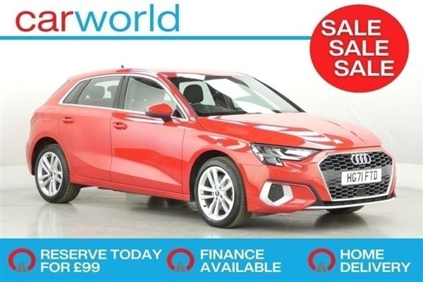 Red Used 2021 Audi A3 Sportback Sport Hatchback | £15,588 - Image 1/3