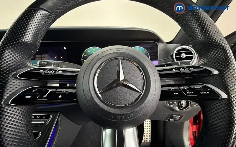 Used Mercedes E220 AMG line 194 HP (142 kW) 2021 Red Sedan