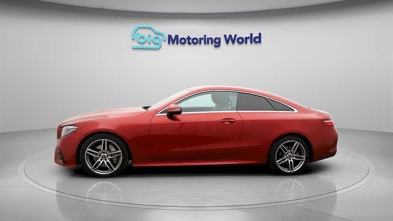 Used Mercedes E220 AMG line 191 HP (140 kW) 2020 Red Coupe