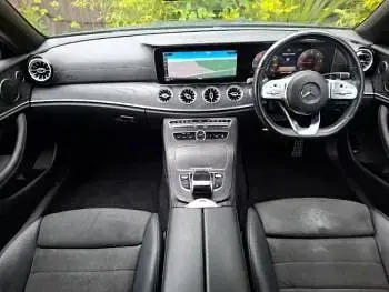 Used Mercedes E220 AMG line 194 HP (142 kW) 2019 Blue Cabriolet