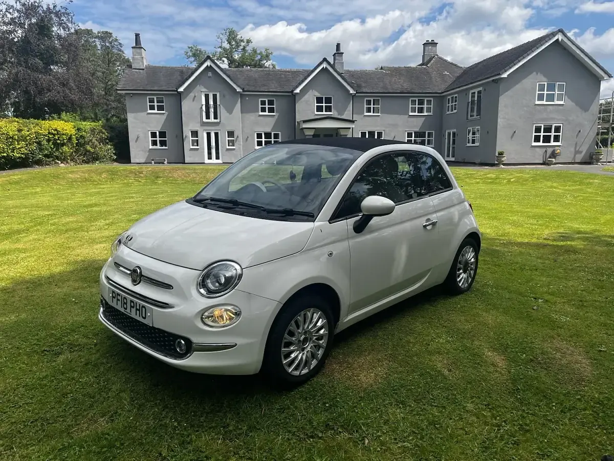 Used Fiat 500C Lounge 69 HP (50 kW) 2018 White Cabriolet