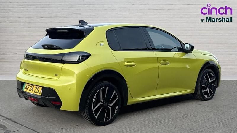 Used Peugeot e-208 GT 114 kW (156 HP) 2024 Yellow Hatchback