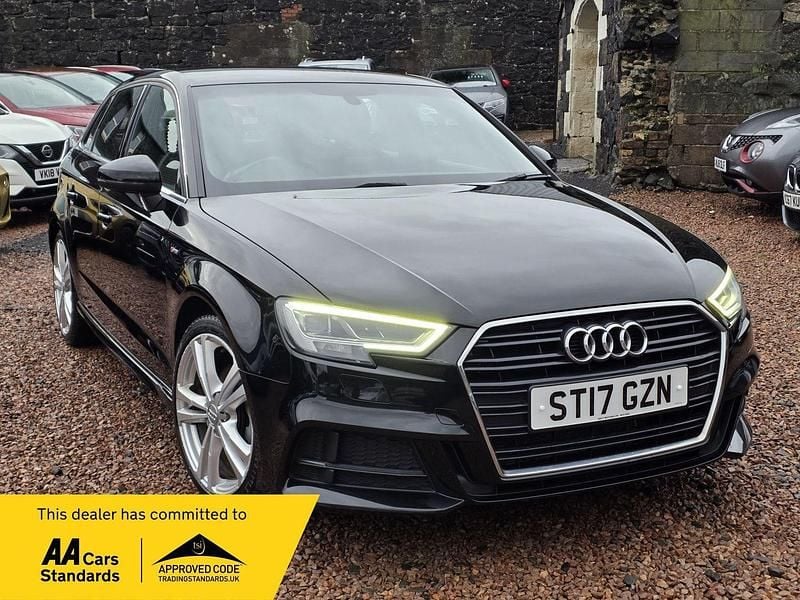 Black Used 2017 Audi A3 S-Line Hatchback | £10,950 (Fair price) - Image 1/4