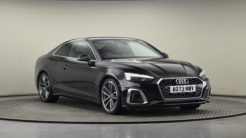 Mythos black metallic Used 2023 Audi A5 S-Line Coupe | £22,500 (Super price) - Image 1/4
