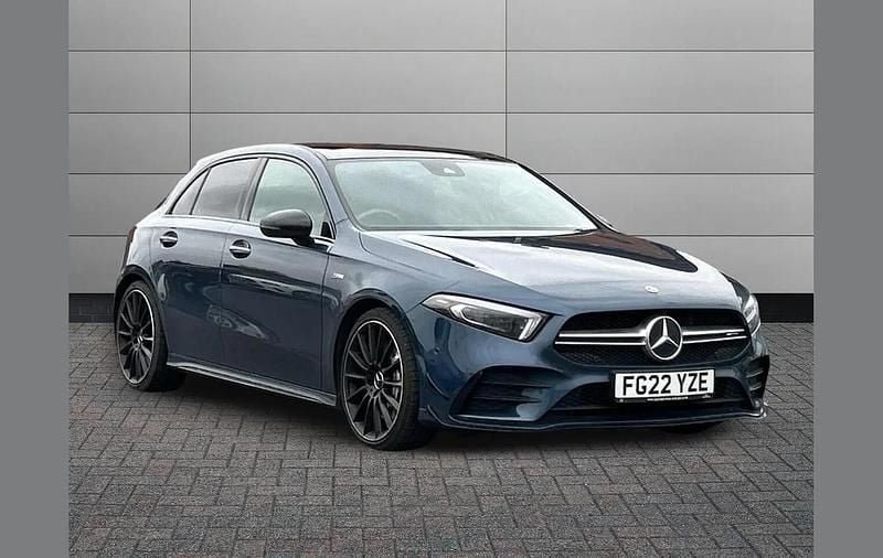 Used Mercedes A35 AMG Premium Plus 306 HP (225 kW) 2022 Blue Hatchback
