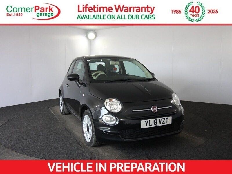 Black Used 2018 Fiat 500 Pop Star Hatchback | £5,999 (Fair price) - Image 1/4