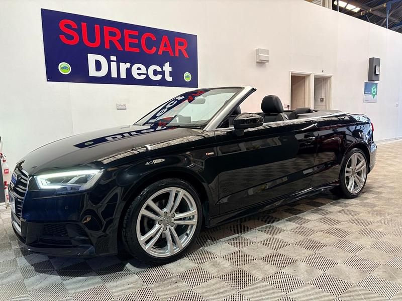 Used Audi A3 Cabriolet S-Line 150 HP (110 kW) 2018 Black Cabriolet