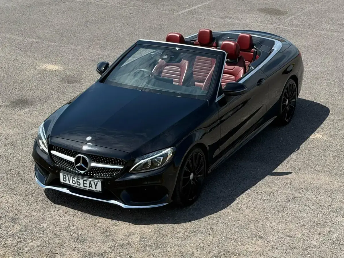 Used Mercedes C200 AMG line 2016 Black Cabriolet