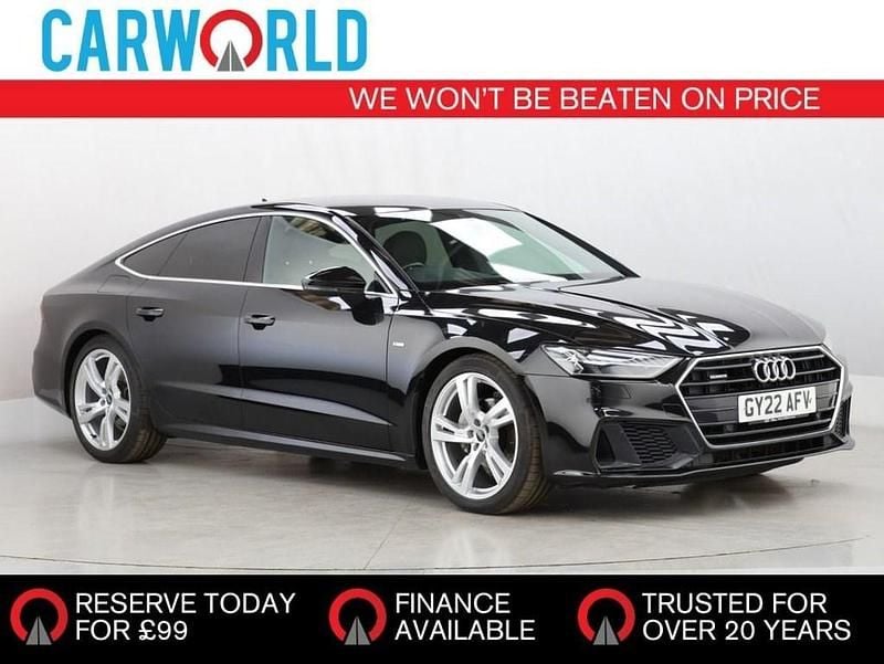 Black Used 2022 Audi A7 S-Line Hatchback | £26,990 (Good price) - Image 1/3