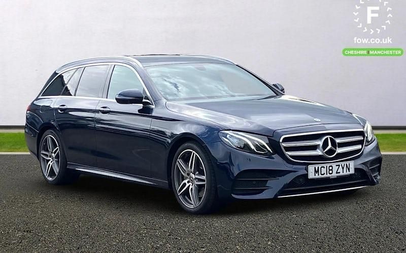 Blue Used 2018 Mercedes E220 AMG Line Premium Estate | £19,299 (Fair price) - Image 1/3