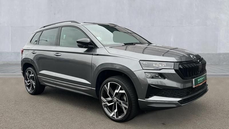 Graphite grey metallic Used 2024 Skoda Karoq SportLine SUV | £26,990 (Fair price) - Image 1/4