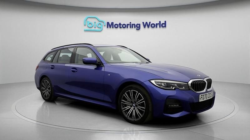 Blue Used 2021 BMW 330e M Sport Estate | £17,500 (Good price) - Image 1/4