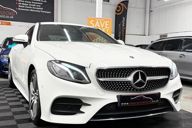 Used Mercedes E220 AMG line 2018 White Coupe
