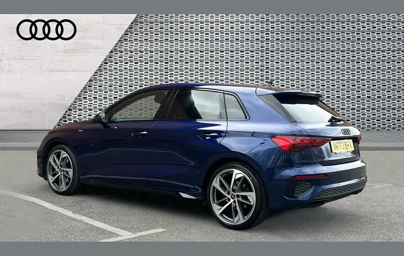 Used Audi A3 Black Edition 147 HP (108 kW) 2023 Blue Sedan