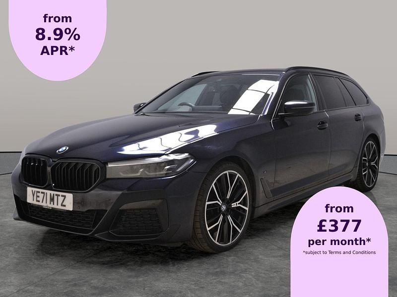 Black Used 2021 BMW 520 M Sport Estate | £24,463 (Fair price) - Image 1/2