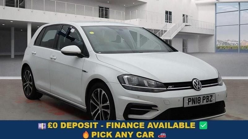 White Used 2018 VW Golf VII R-line Hatchback | £14,199 (Fair price) - Image 1/4
