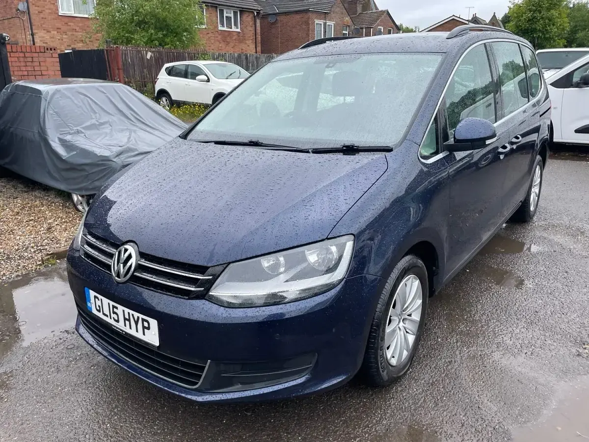 Used VW Sharan SE 140 HP (102 kW) 2015 Blue MPV