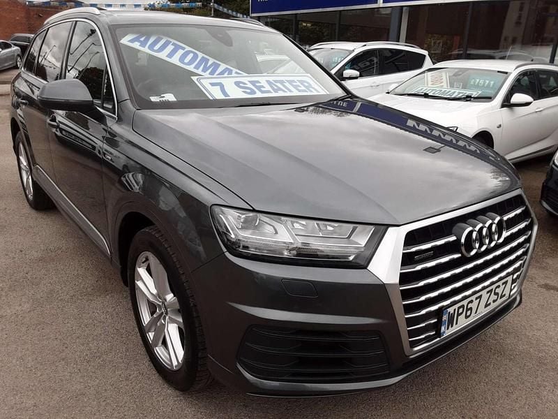 Grey Used 2017 Audi Q7 S-Line SUV | £14,371 (Expensive) - Image 1/3
