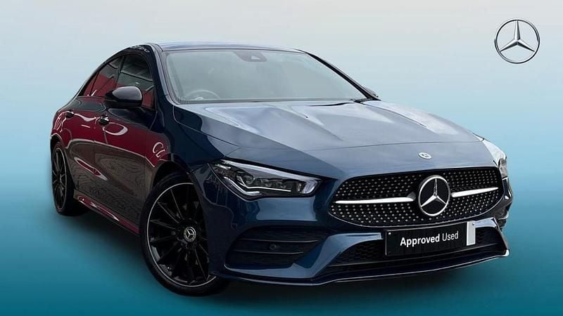 Blue Used 2023 Mercedes CLA200 AMG Line Premium Plus Coupe | £29,495 (Fair price) - Image 1/4