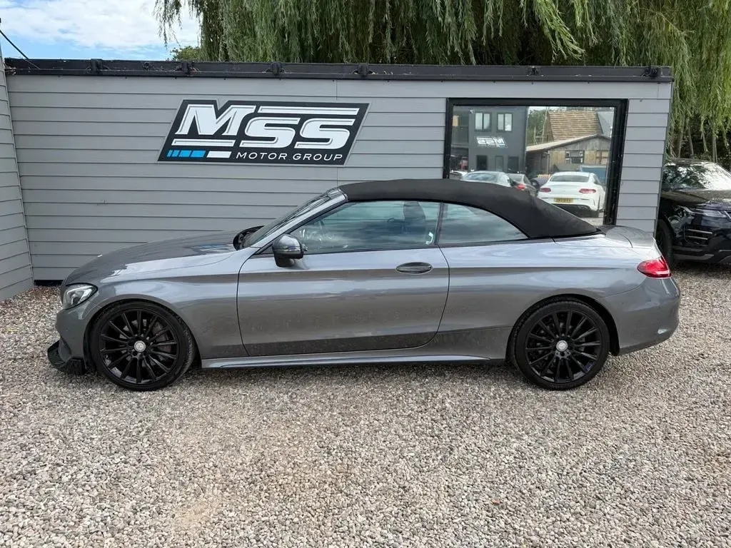 Used Mercedes C250 AMG line 201 HP (147 kW) 2017 Grey Cabriolet
