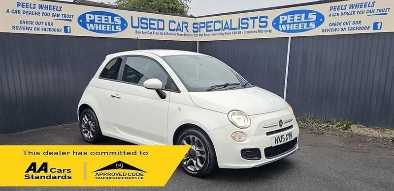 White Used 2015 Fiat 500 S Hatchback | £4,675 (Fair price) - Image 1/4
