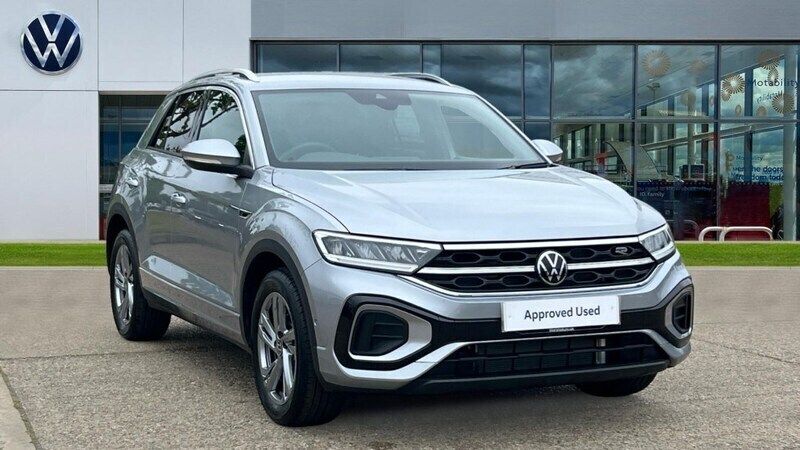 Pyrite silver metallic Used 2025 VW T-Roc R-line SUV | £30,038 (A bit pricey) - Image 1/4