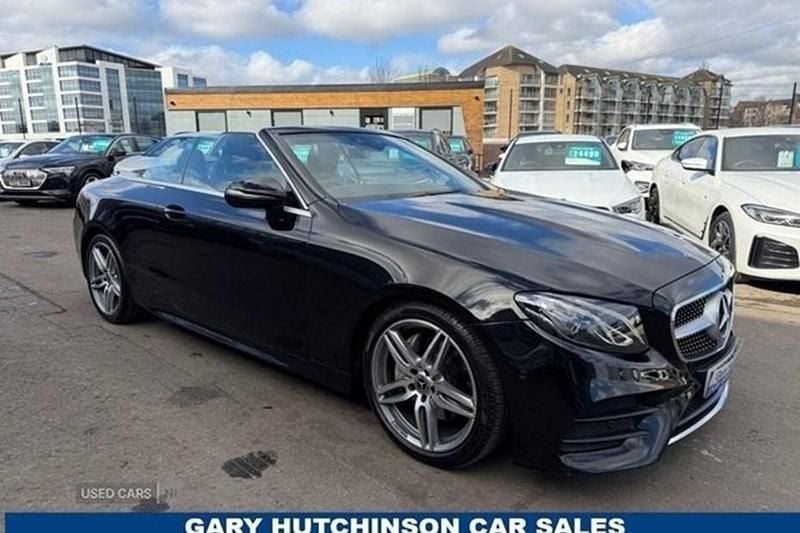 Used Mercedes E220 AMG line 192 HP (141 kW) 2017 Black Cabriolet