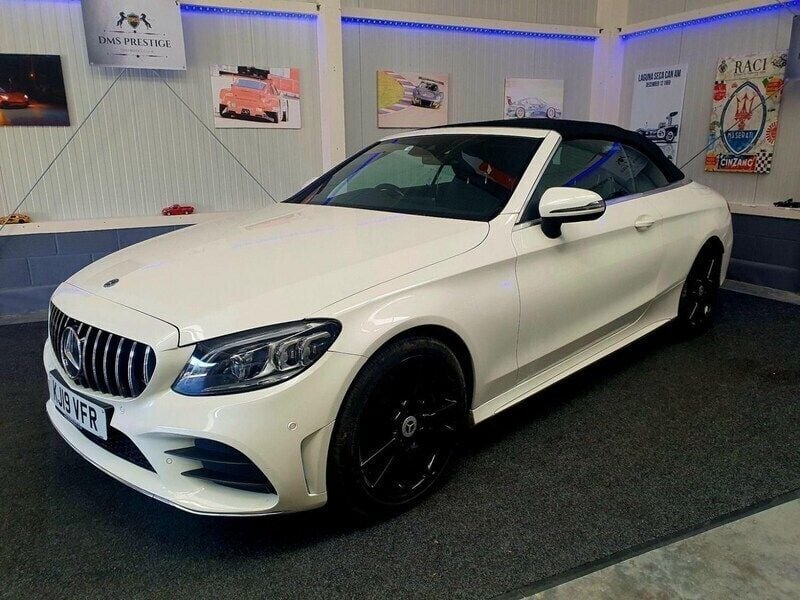 White Used 2019 Mercedes C300 AMG Line Premium Cabriolet | £17,995 (Fair price) - Image 1/3