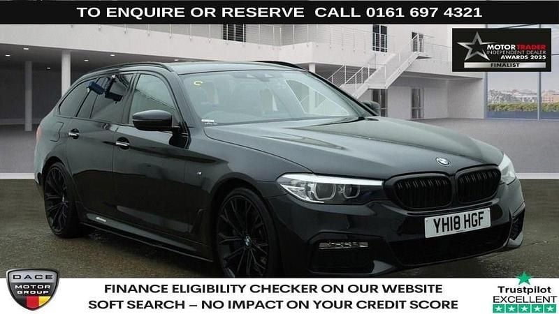 Black Used 2018 BMW 540 M Sport Estate | £23,970 (Fair price) - Image 1/3