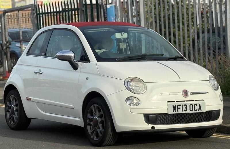 White Used 2013 Fiat 500 Lounge Cabriolet | £1,595 (Super price) - Image 1/4