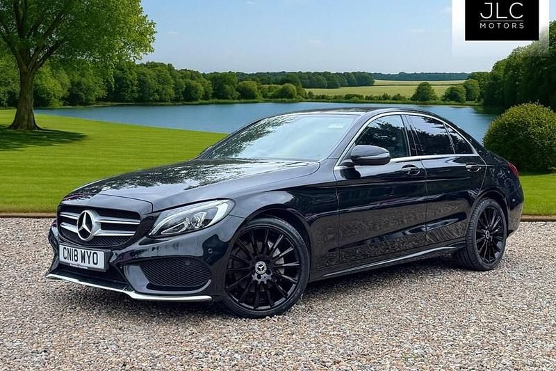 Black Used 2018 Mercedes C220 AMG Line Premium Sedan | £15,450 (Fair price) - Image 1/1