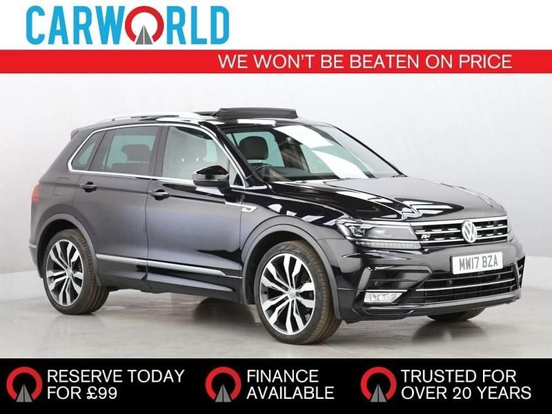 Black Used 2017 VW Tiguan R-line SUV | £16,667 (Fair price) - Image 1/4