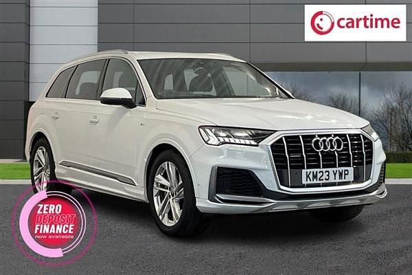 White Used 2023 Audi Q7 S-Line SUV | £47,400 (Expensive) - Image 1/4